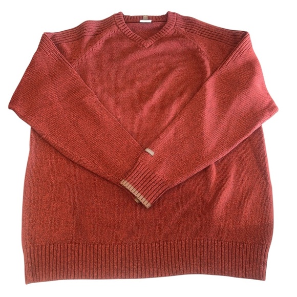 {NWOT Columbia Men’s Cotton V-Neck Sweater in Burgundy Size XL} - Picture 1 of 10